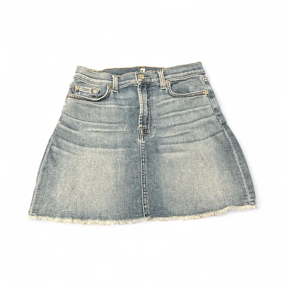7 for all mankind Denim Blue Women's Skirt Size 27 - Picture 1 of 2